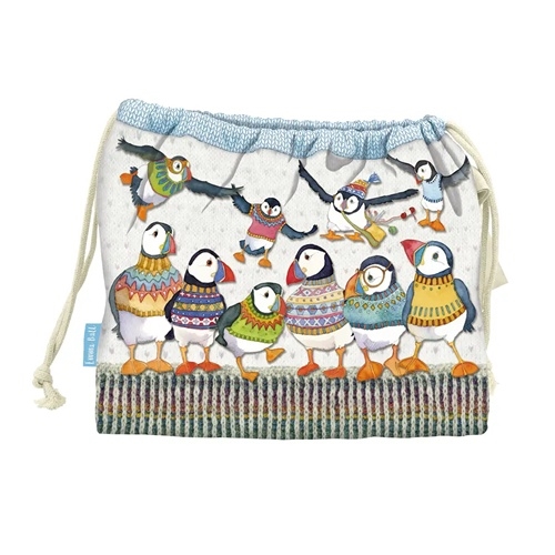 Drawstring Bag - Wooly Puffins
