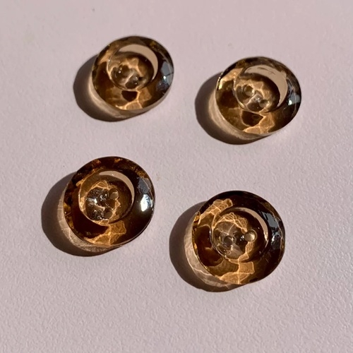 Glasknap - Krystal 14 mm-Brun