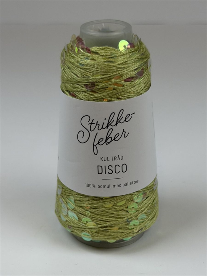 Disco - 50 g Fv. 131 Lime med gennemsigtige pailletter