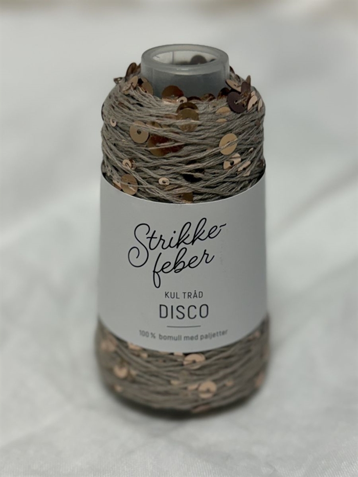 Disco - 50 g Fv. 135 Beige med guld pailletter