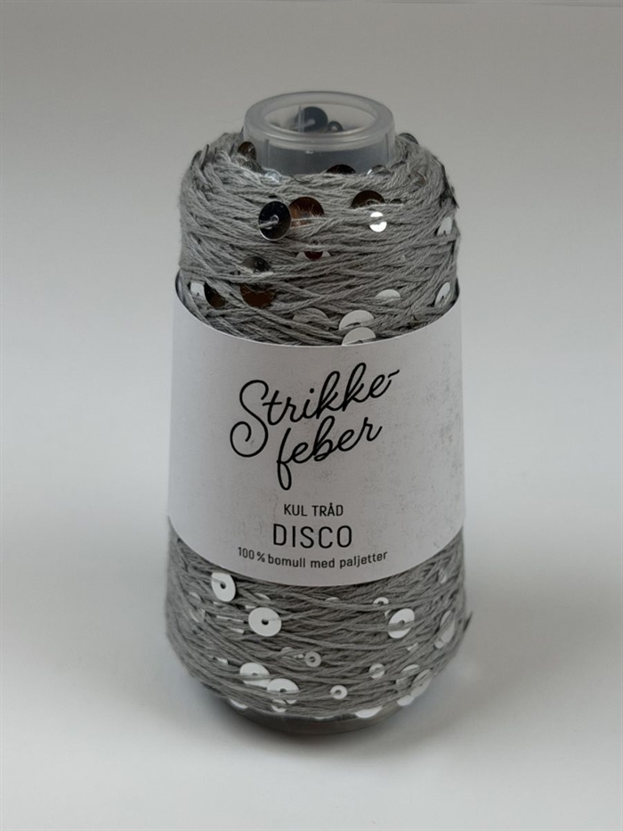Disco - 50 g Fv. 02 Lys grå med sølv pailletter