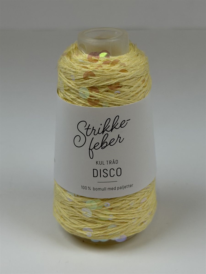 Disco - 50 g Fv. 130 Gul med gennemsigtige pailletter