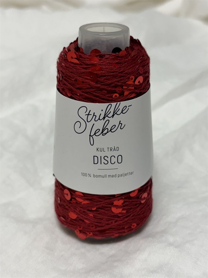 Disco - 50 g Fv. 28 Rød med røde pailletter