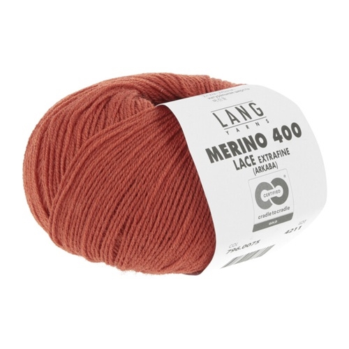 Merino 400 Lace Fv. 75 Brown-Orange