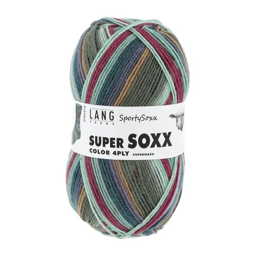 Super Soxx Color 4 Ply fv. 502 Brown/Atlantic/Burgundy