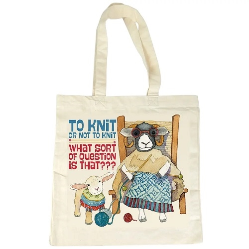 Cotton Canvas Bag - Knit or Not To Knit