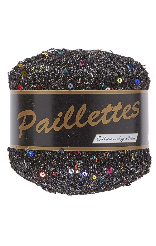 Lammy Paillettes - Fv. 0412 Sort med farvede pailetter