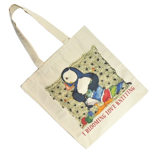 Cotton Canvas Bag - I Blooming Love Knitting