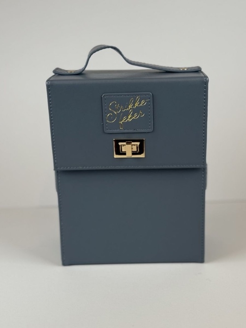 Strikkefeber - Rundpindetaske-Blå