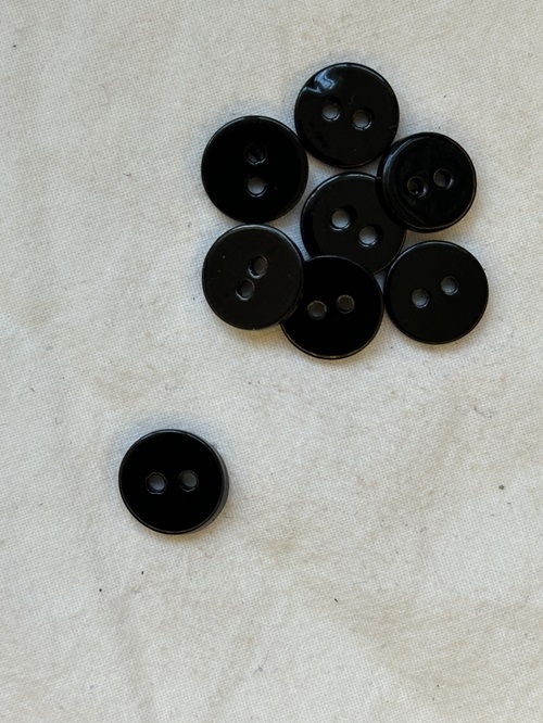 Perlemorsknapper-Fv. 02 Sort-12 mm