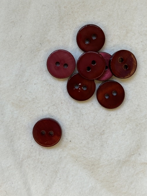 Perlemorsknapper-Fv. 25 Brun-12 mm