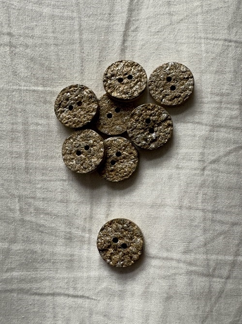 Ru knap med glimmer-Grå-20 mm