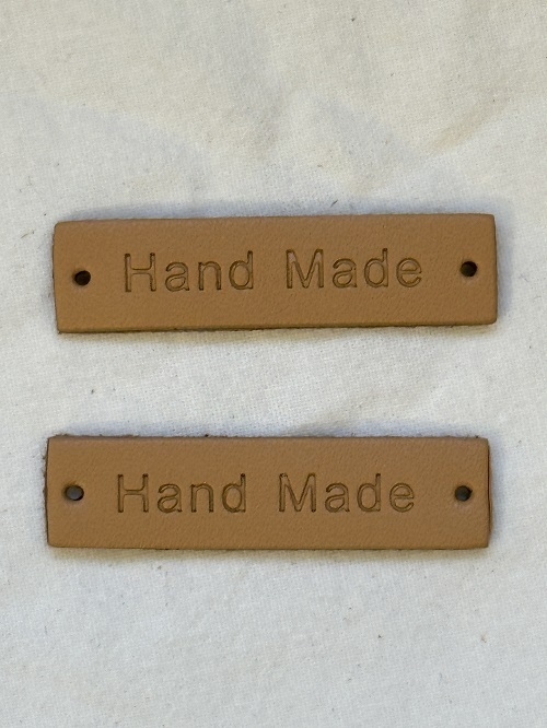 Lædermærker Handmade - små-Beige