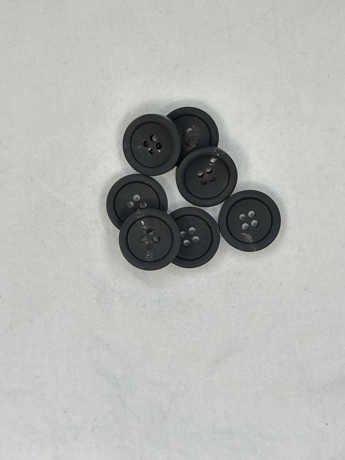 Hornknap - Sort-18 mm