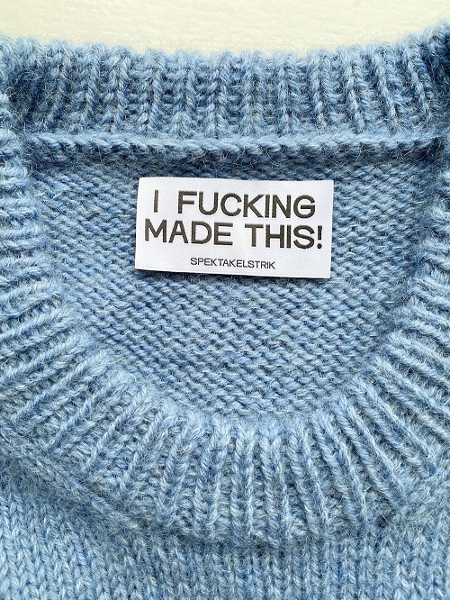 Label – I fucking made this (white)