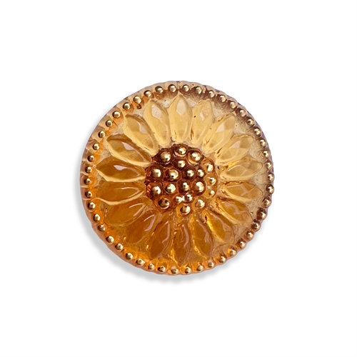 Glasknap - Solsikke - honning 18 mm
