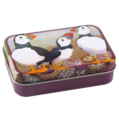 Mini Rectangular Tin - Felted Puffin