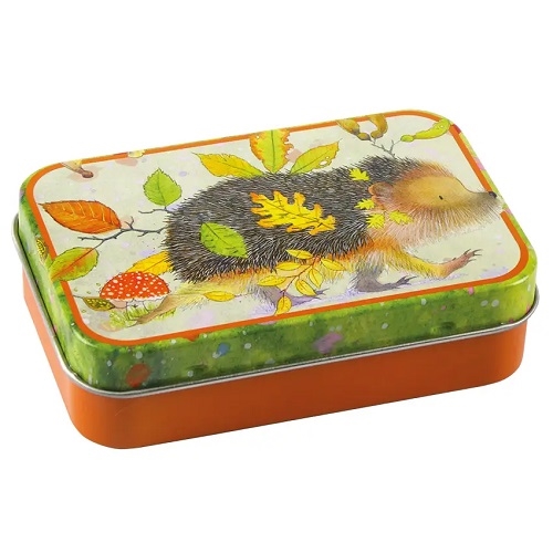 Mini Rectangular Tin - Hedgehog