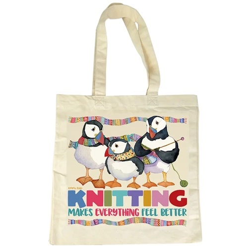 Cotton Canvas Bag - Knitting Makes Everything Feels Better