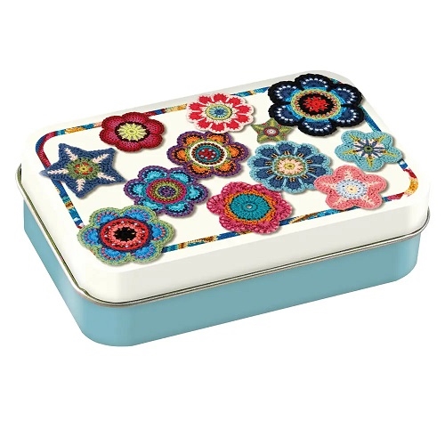Mini Rectangular Tin - Crochet